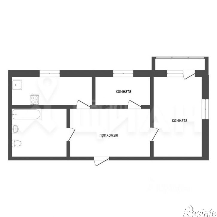 2-комн квартира улица Мира, 54А,  д. 54А