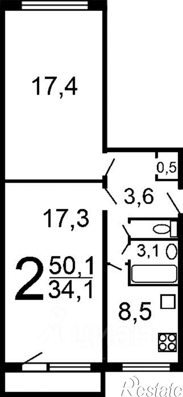 2-комн квартира ул Свердлова, 46,  д. 46