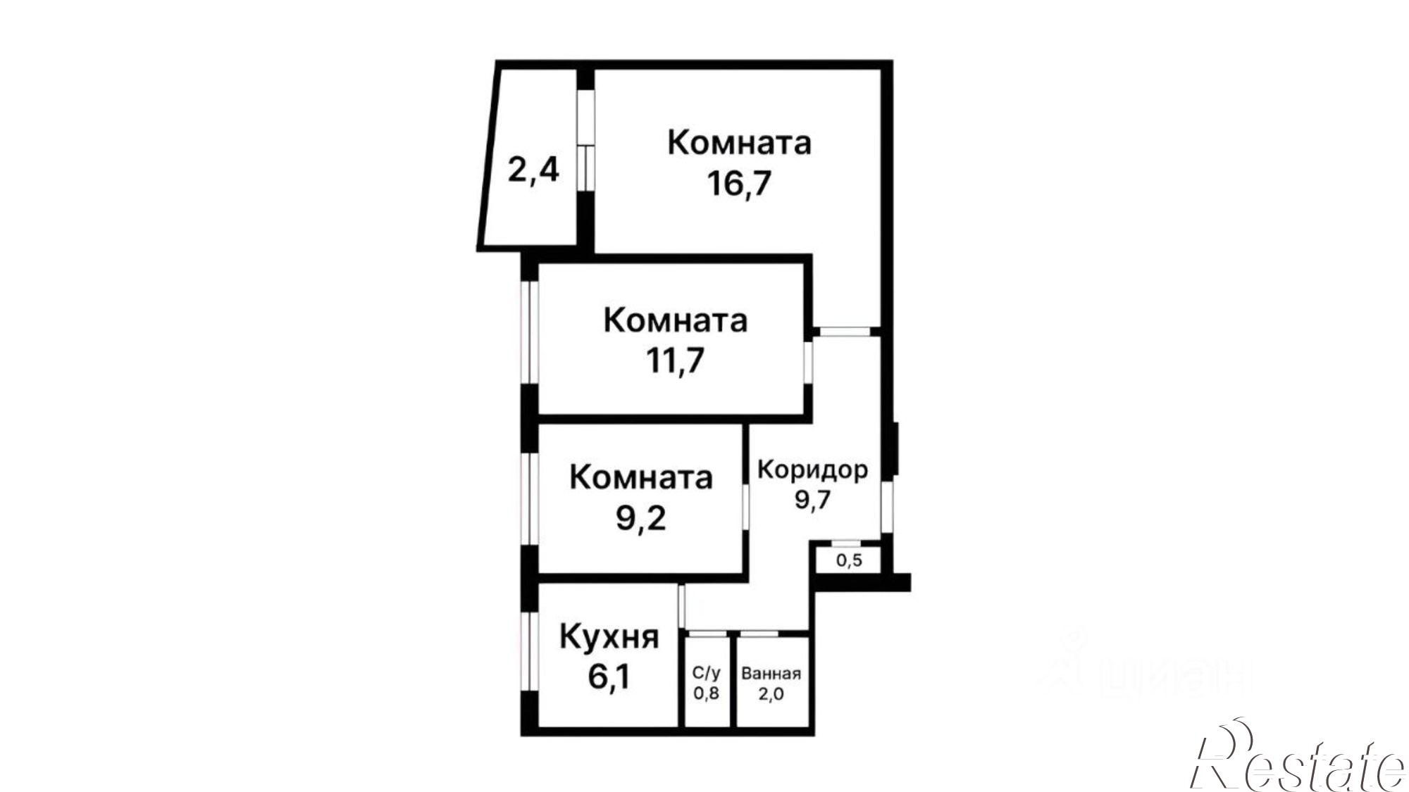 Купить квартиру за 4 170 000 рублей на улица Горького, 46