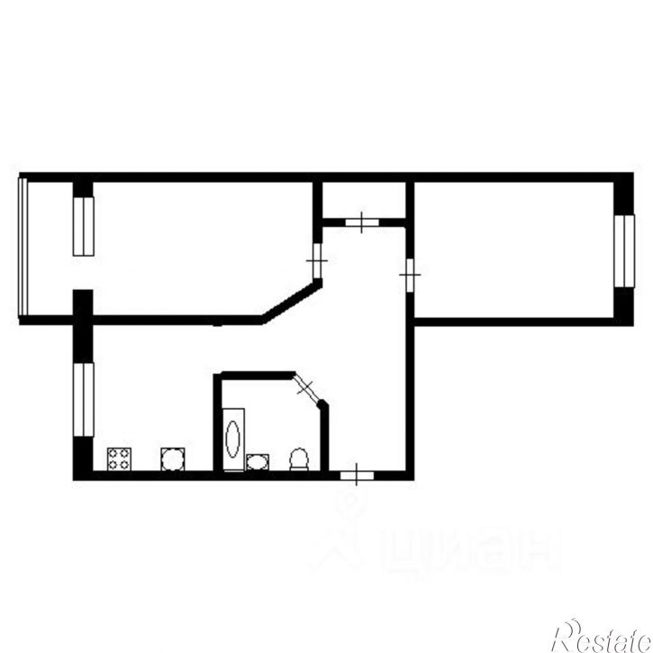 2-комн квартира ул Лизы Чайкиной, 83А,  д. 83А