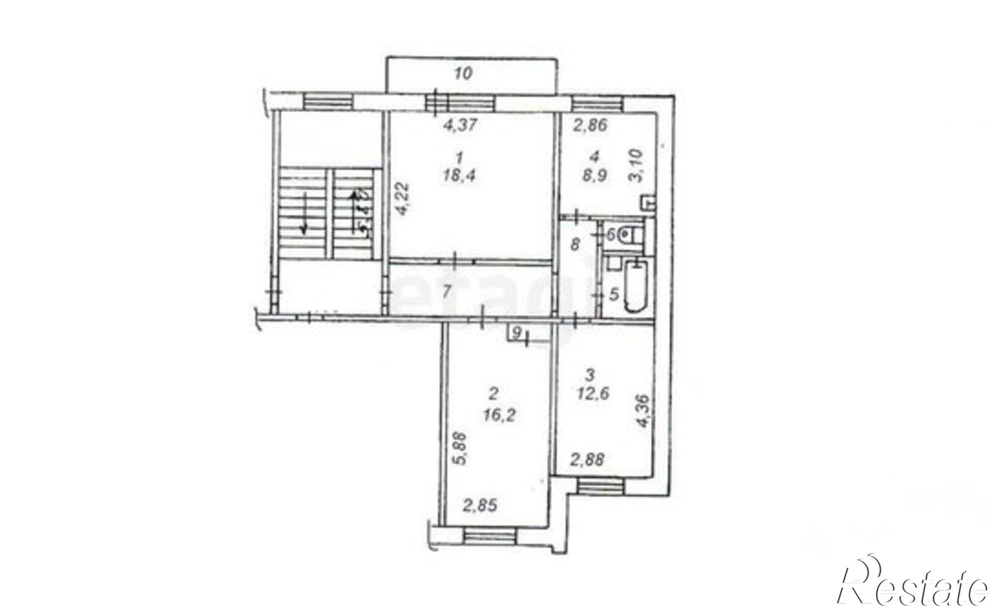Купить квартиру за 4 350 000 рублей на Приморский б-р, 38