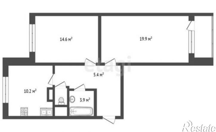 2-комн квартира улица Мира, 102,  д. 102