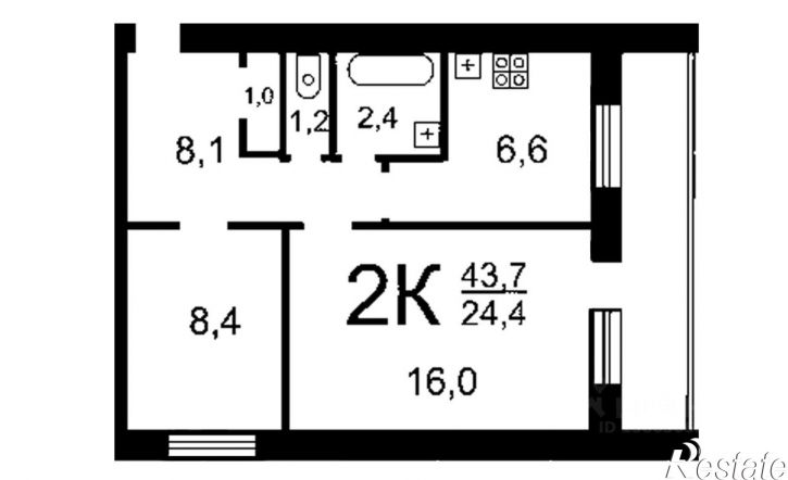 2-комн квартира ул Лизы Чайкиной, 61А,  д. 61А