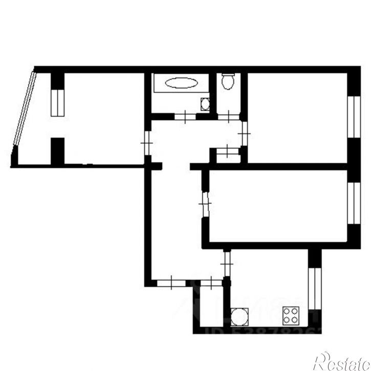 3-комн квартира ул Тополиная, 22,  д. 22