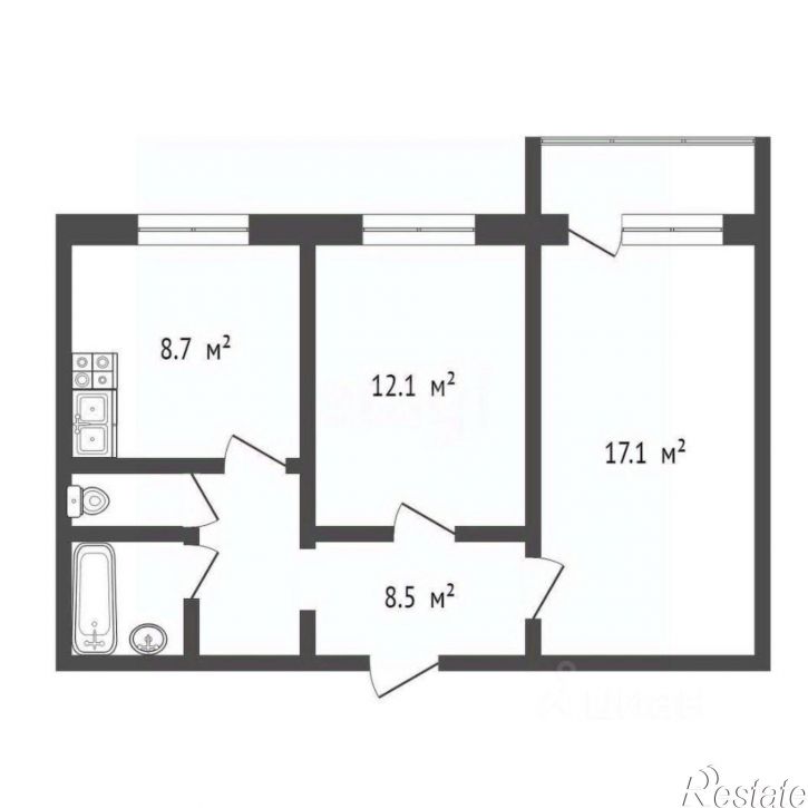 2-комн квартира ул Дзержинского, 11,  д. 11