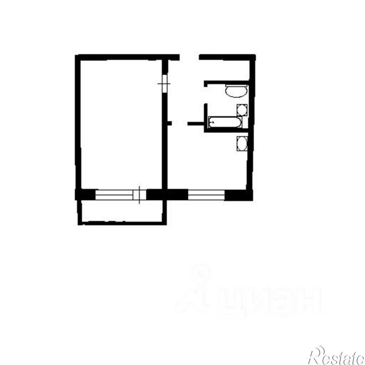 1-комн квартира Автозаводское шоссе, 39,  д. 39