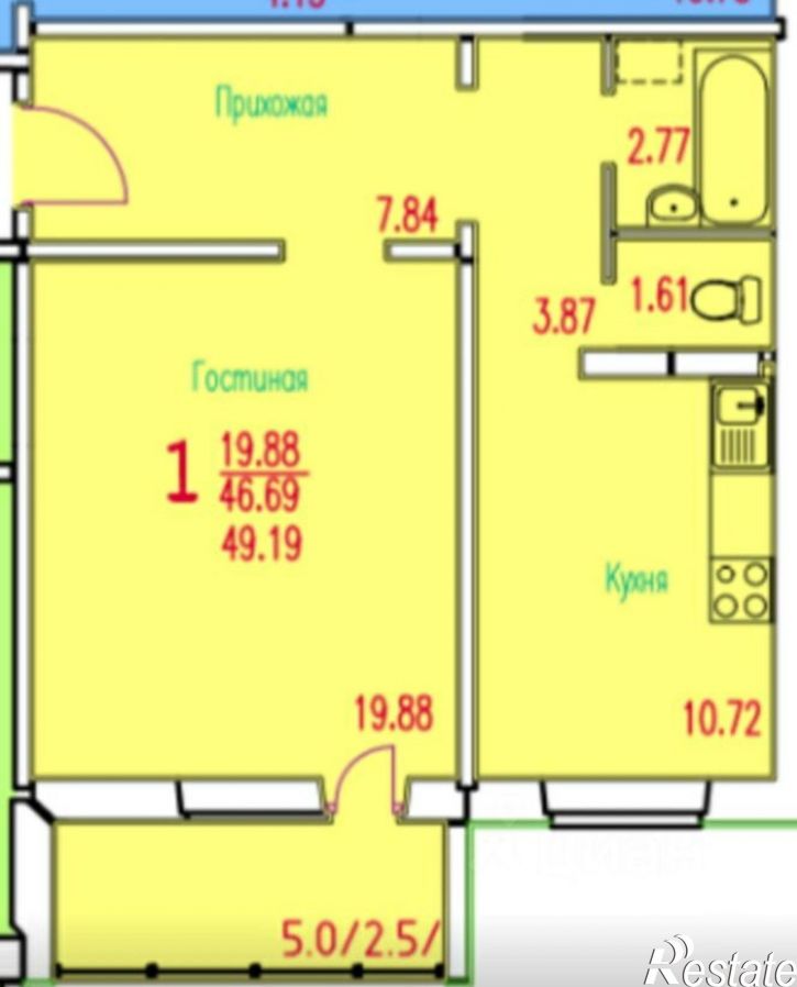 1-комн квартира ул Революционная, 53,  д. 53