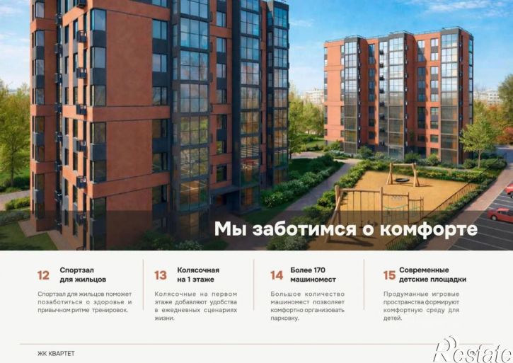 1-комн квартира в новом доме ул 40 лет Победы, 61а 1,  д. 61а 1,  к. 1
