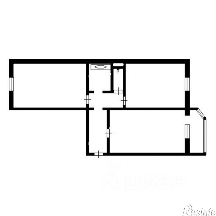 2-комн квартира ул Ярославская, 55,  д. 55