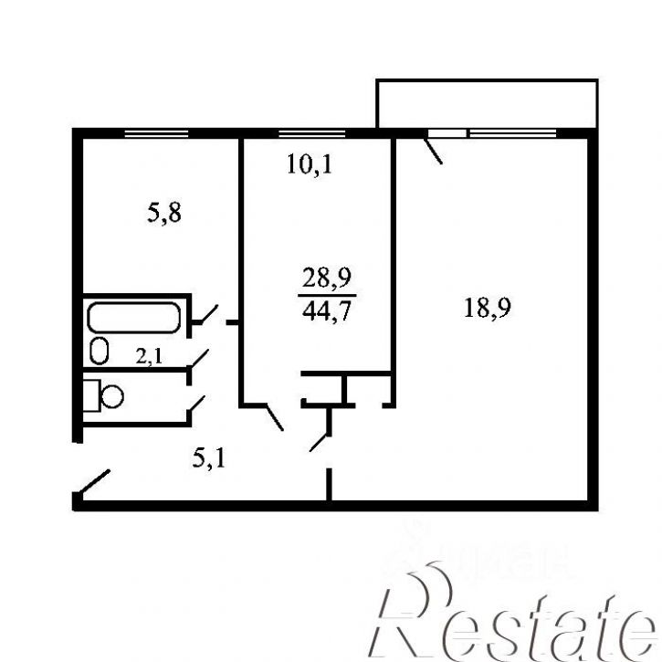 2-комн квартира Приморский бульвар, 32,  д. 32
