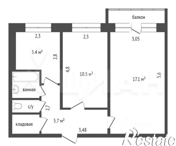 1-комн квартира Ленинский проспект, 24,  д. 24